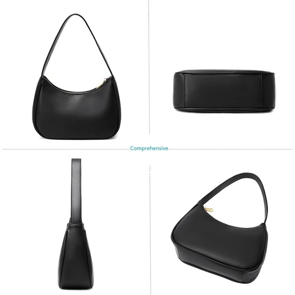 Shoulder Bags for Women, Cute Hobo Tote Handbag Mini Clutch Purse with Zipper Cl - Picture 6 of 7